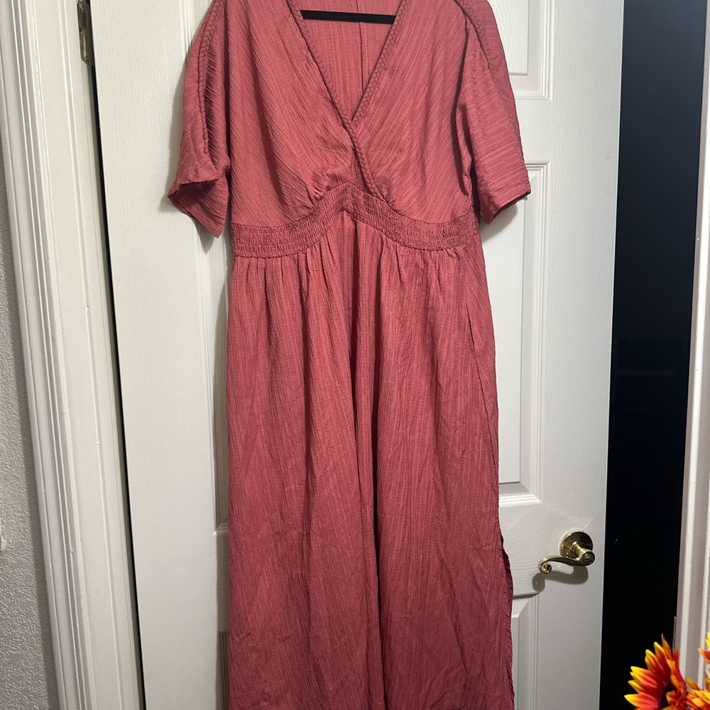 BloomChic Coral Maxi Dress